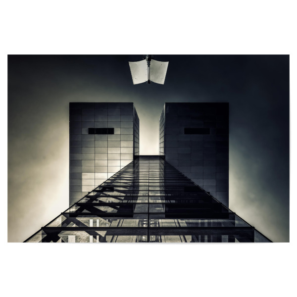 Poster "Kranhaus aufwärts 2" artboxONE - Städte / Köln,Architektur - Köln,Rhein,Hafen,Rheinufer,Kölle,Rheinauhafen