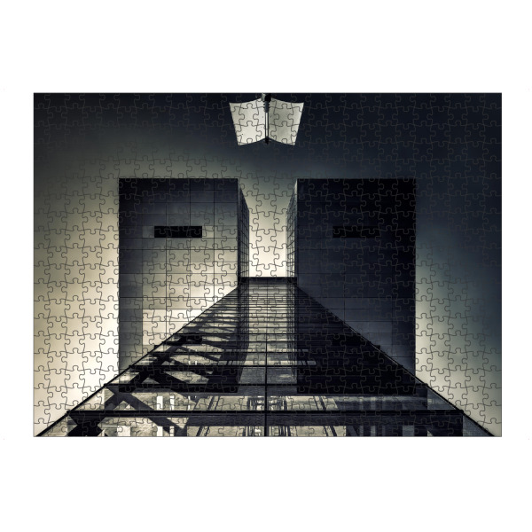 Puzzle Ravensburger "Kranhaus aufwärts 2" artboxONE - Städte / Köln,Architektur - Köln,Rhein,Hafen,Rheinufer,Kölle,Rheinauhafen - Bild köln