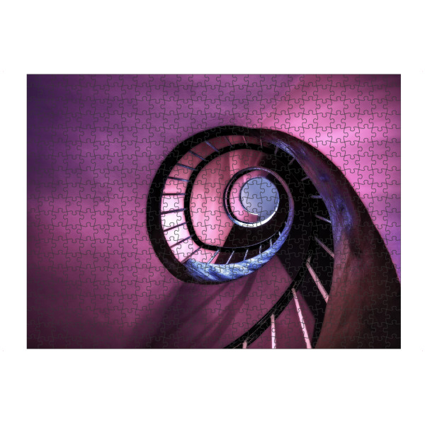 artboxONE Puzzle "Pinke Schnecke" artboxONE - Architektur - Treppen,Runter,Down,Formen,Geometrie,Strudel - Bild treppen