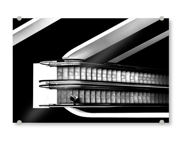 Acrylglasbild "Rolltreppe" artboxONE - Architektur - Runter,Urban,Metall,Street,Geometrie