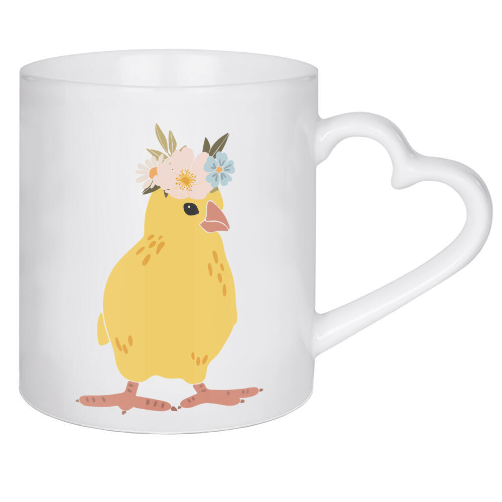 Herztasse "Abstract baby chicken" artboxONE - Für Kinder,Tiere - Chicken,Animal,Boho,Abstract,Digital,Printable,Baby,Baby chicken,Art,Tier,Huhn,Kücken