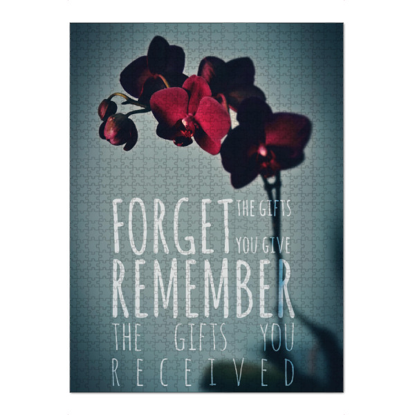 Puzzle Ravensburger "Forget the gifts" artboxONE - Typografie