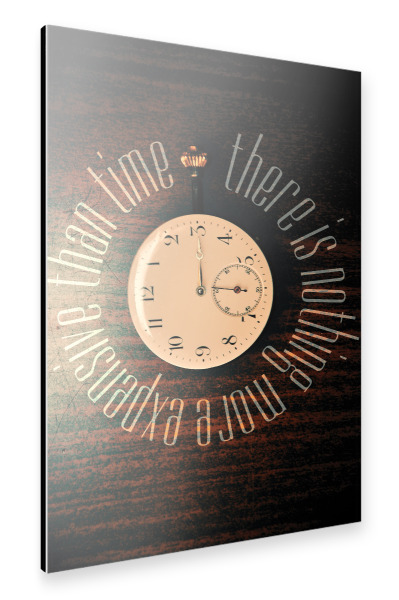 Alu-Dibond "Expensive time" 30x20 cm artboxONE