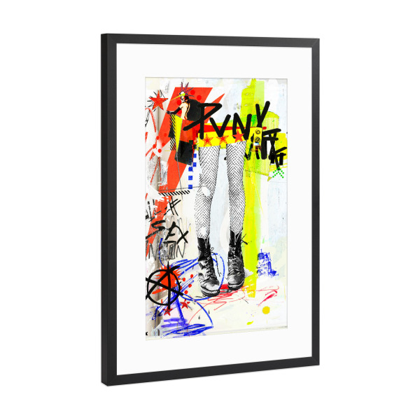 Poster mit Rahmen Schwarz (Metallic) "Skinz 2" artboxONE - Abstrakt