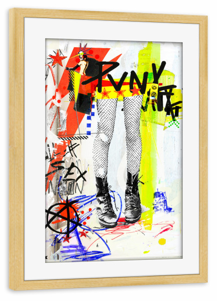 Poster mit Rahmen kiefer "Skinz 2" artboxONE - Abstrakt