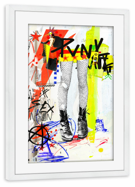 Poster mit Rahmen weiß "Skinz 2" artboxONE - Abstrakt