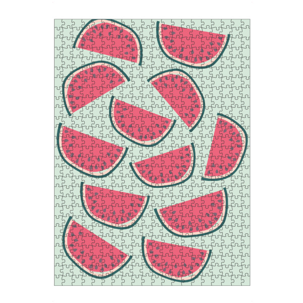 Puzzle Ravensburger "Über Melonen" artboxONE - Rock the kitchen,Essen & Trinken,Sommer - Melone,Melonen,Regen,Regnen,Früchte,Frucht,Obst,Kerne,Sommer