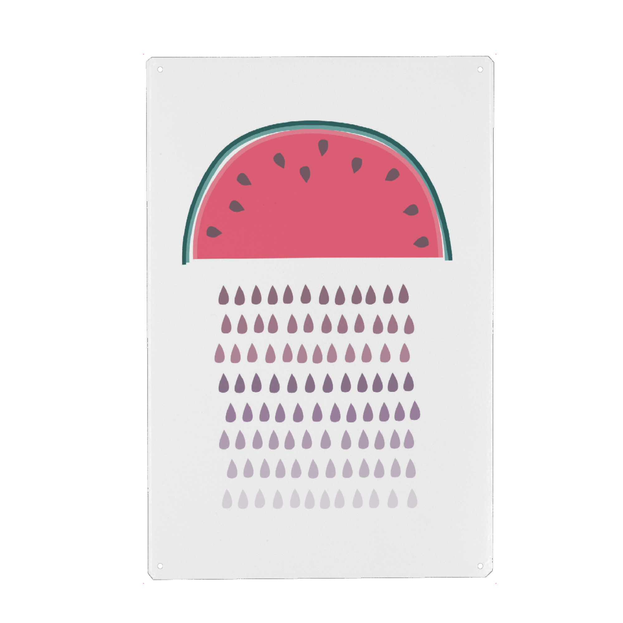 Holzbild "Melonenregen" artboxONE - Rock the kitchen,Essen & Trinken,Sommer - Melone,Regen,Kerne,Sommer
