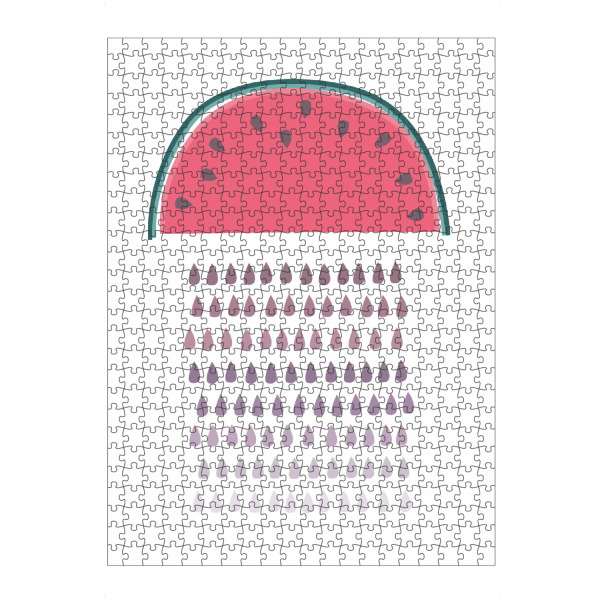 Puzzle Ravensburger "Melonenregen" artboxONE - Rock the kitchen,Essen & Trinken,Sommer - Melone,Regen,Kerne,Sommer - Bild melone