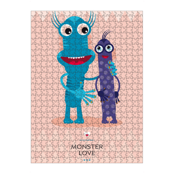 Puzzle Ravensburger "Blau und Pindi" artboxONE - Für Kinder - Monster,Freundschaft,Freunde,Friends,Kinderzimmer - Bild monster