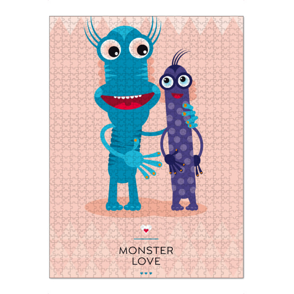 Puzzle Ravensburger "Blau und Pindi" artboxONE - Für Kinder - Monster,Freundschaft,Freunde,Friends,Kinderzimmer - Bild monster
