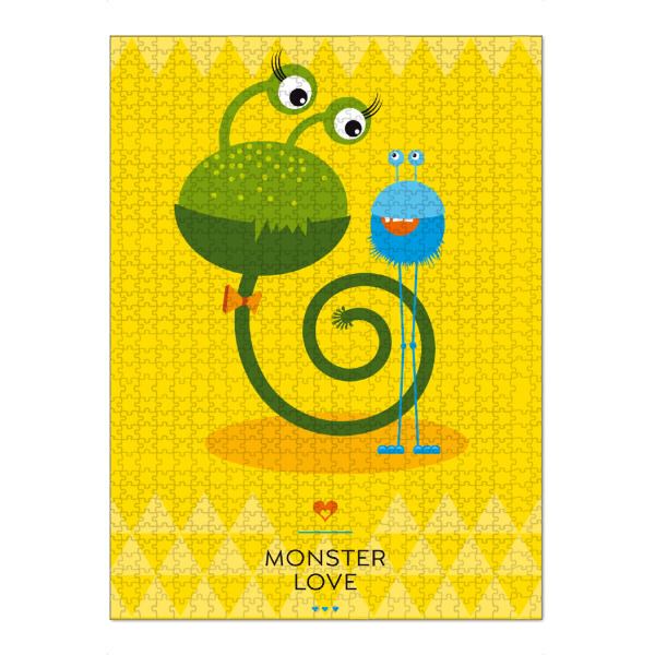 Puzzle Ravensburger "Kringel und Mox" artboxONE - Für Kinder - Monster,Freundschaft,Freunde,Friends,Kinderzimmer - Bild monster