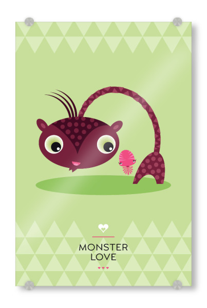 Acrylglasbild "Pingpong und Isi" artboxONE - Für Kinder - Monster,Freundschaft,Freunde,Friends,Kinderzimmer