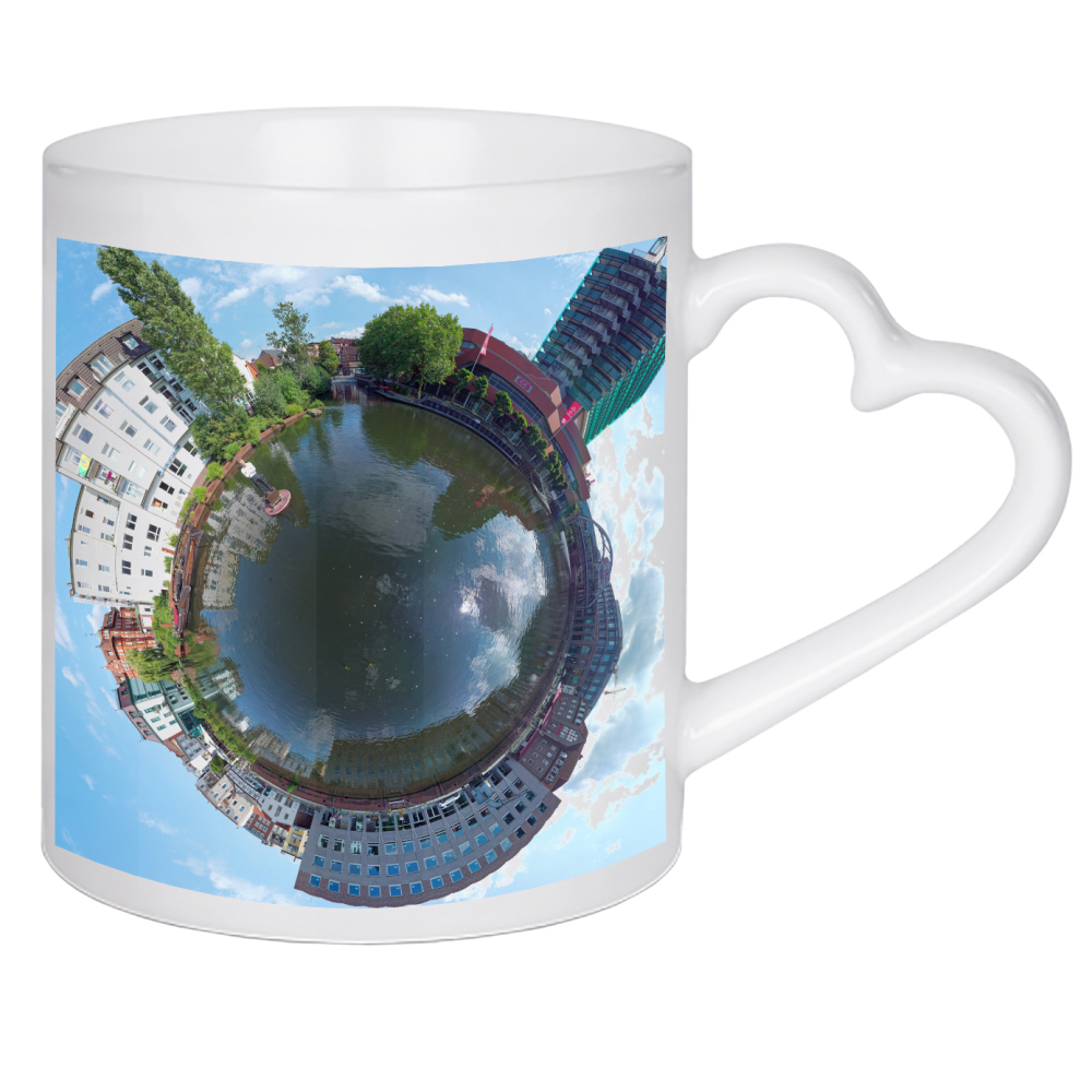 Herztasse "Hamburg-Bergedorf CCB,Serrahn;low" artboxONE - Städte,Städte / Hamburg,Reise,Architektur,Reise / Länder