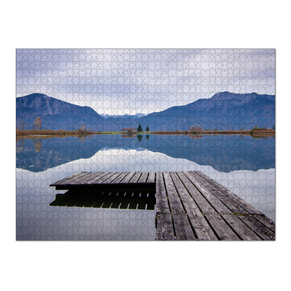 Puzzle Ravensburger "Spiegelung" artboxONE - Natur - See,Bergsee,Berge,Natur,Entspannung,Ruhe,Unbefleckt,Spiegelung,Wasser - Bild see