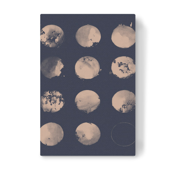 Leinwandbild "Zwölf Monde" artboxONE - Tiere,Abstrakt,Illustration - Monde,Zwölf,Rund,Kreise,Kreis,Muster
