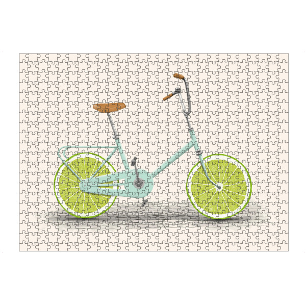 Puzzle Ravensburger "Säurerad" artboxONE - Abstrakt,Sommer - Fahrrad,Rad,Limone,Limonen,Zitrus,Vitamin,Vitamine,Radfahren,Räder - Bild fahrrad