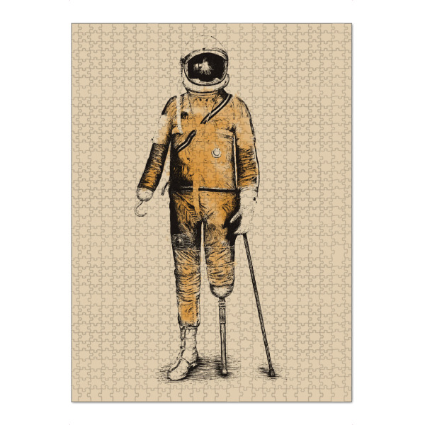 Puzzle Ravensburger "Astropirat" artboxONE - Abstrakt,Illustration,Retro - Astronaut,Invalide,Gebrochenes,Bein,Haken - Bild Astronaut
