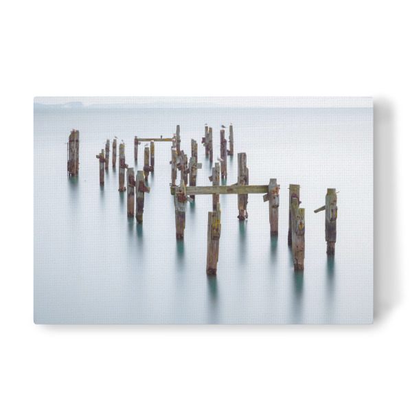 Leinwandbild "Calm Down" artboxONE - Natur - Wasser,See,Steg,Verlorene orte