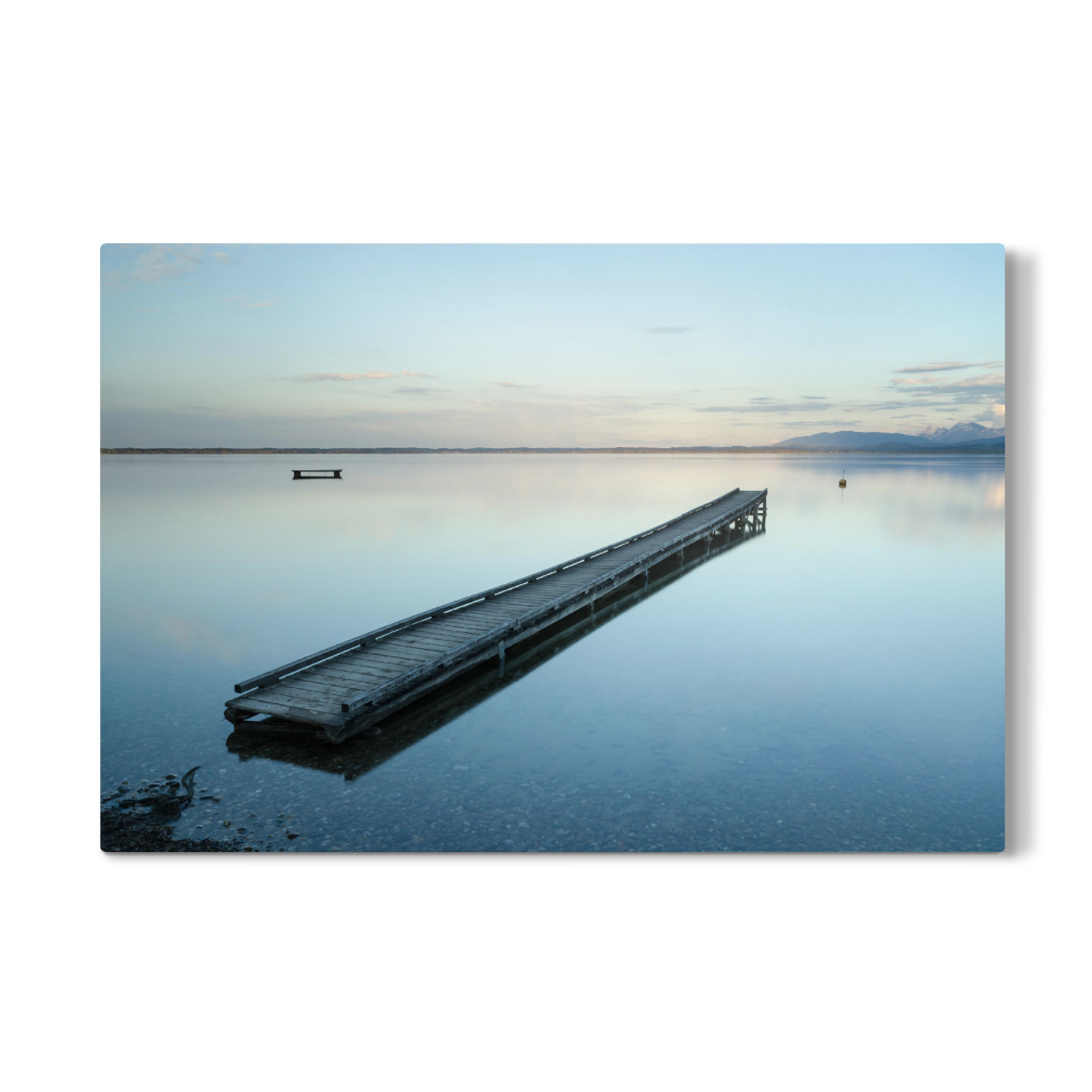 Galerie-Print "Steg am Chiemsee" 75x50 cm artboxONE