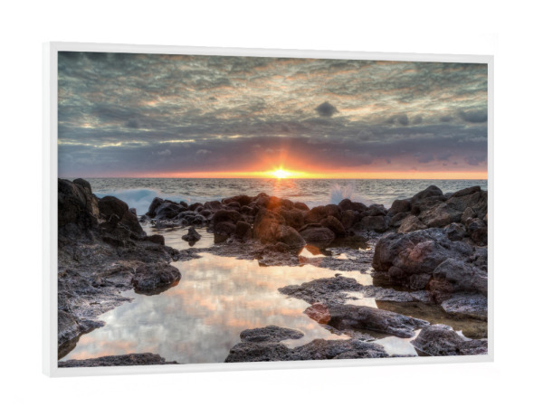 Poster mit weißem Rahmen "Teneriffa Sonnenuntergang" artboxONE - Natur,Reise