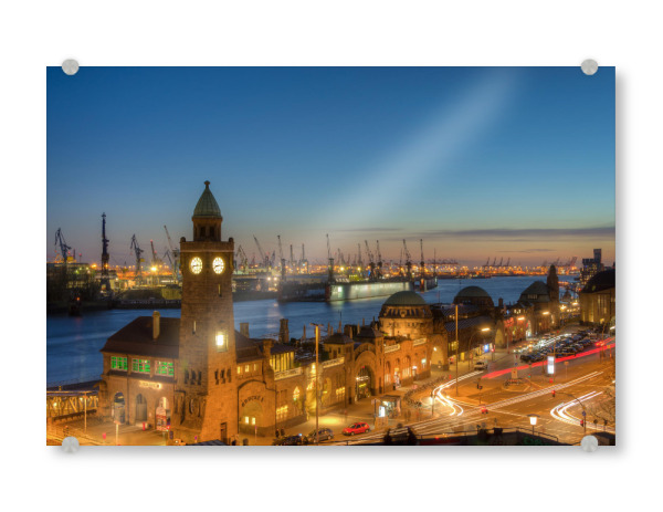 Acrylglasbild "Landungsbrücken" artboxONE - Städte / Hamburg
