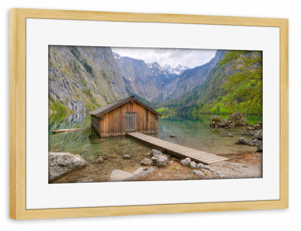 Poster mit Rahmen kiefer "Obersee" artboxONE - Natur,Reise