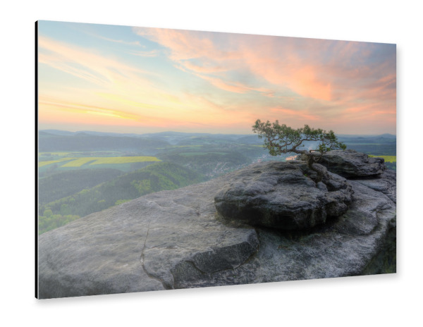 Alu-Dibond "Lilienstein 4" 30x20 cm artboxONE