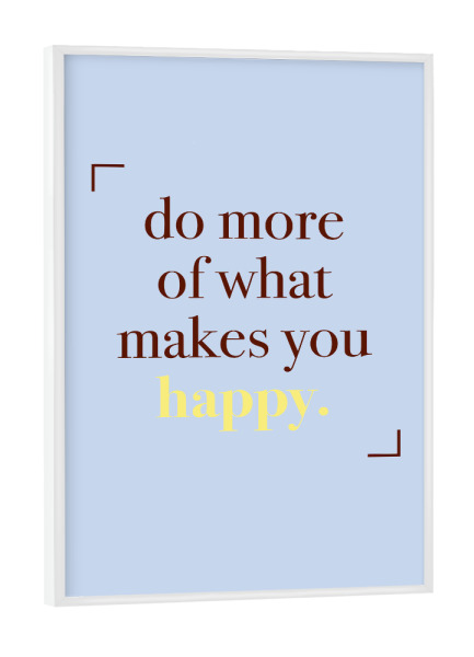 Poster mit weißem Rahmen "Do more 2" artboxONE - Typografie