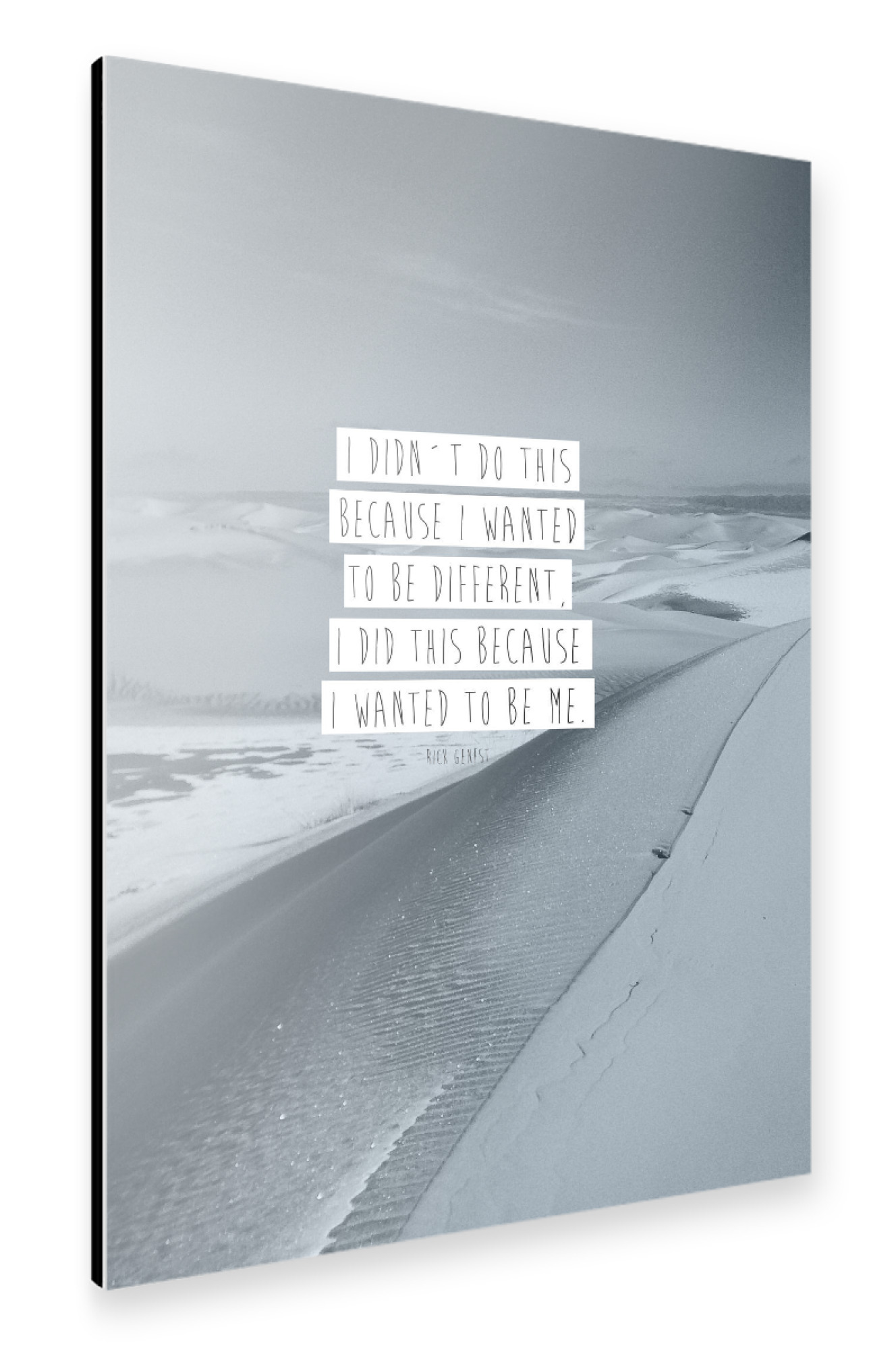 Alu-Dibond "I wanted blau" 30x20 cm artboxONE
