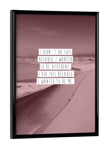 Poster mit schwarzem Rahmen "I wanted rot" artboxONE - Typografie