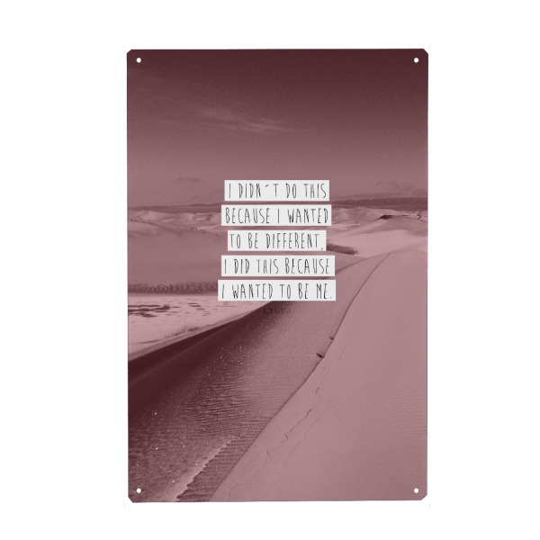 Metall Poster "I wanted rot" artboxONE - Typografie - Typografie,Typography,Spruch,Sprüche,Zitat,Life,Lebensweisheit,Motivation,Rick genest,Quote