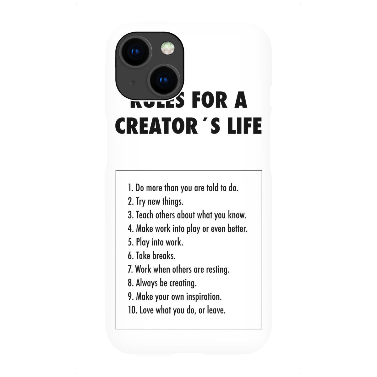 "Creator's rules"für iPhone - Premium-Case Handyhülle artboxONE