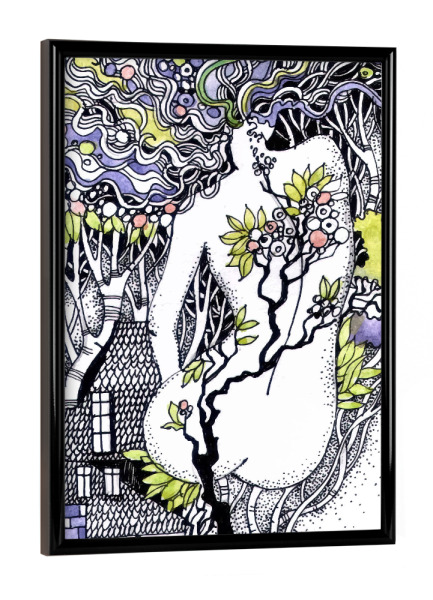 Poster mit schwarzem Rahmen "Frühling" artboxONE - Abstrakt