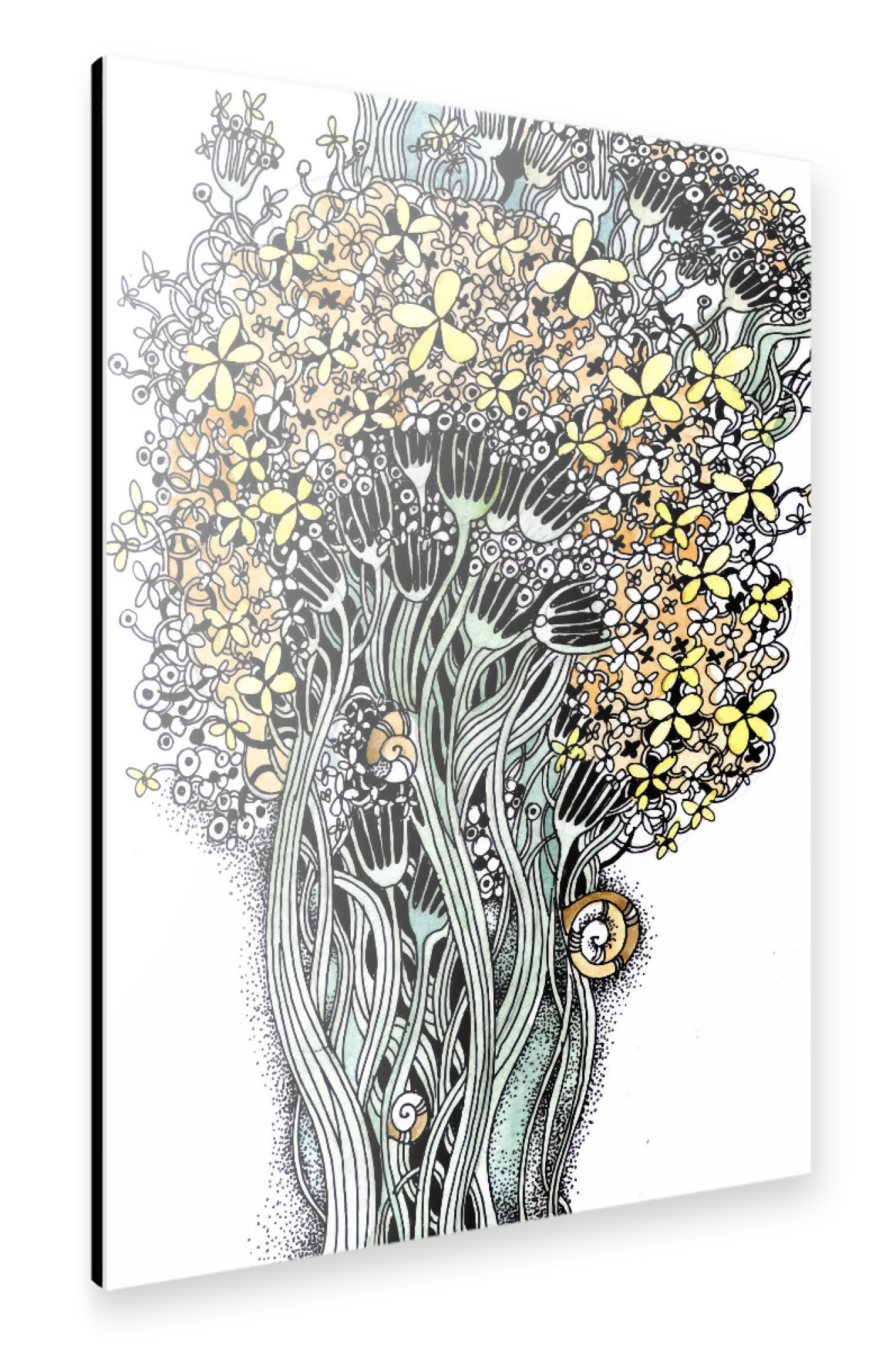 Alu-Dibond "Gelbe Blume" 30x20 cm artboxONE