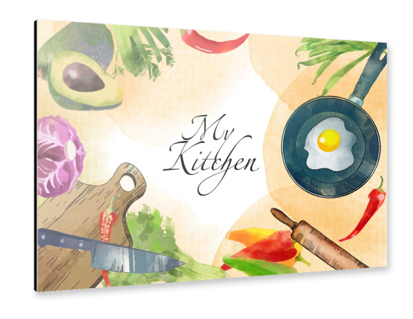 Alu-Dibond "My Kitchen" 30x20 cm artboxONE