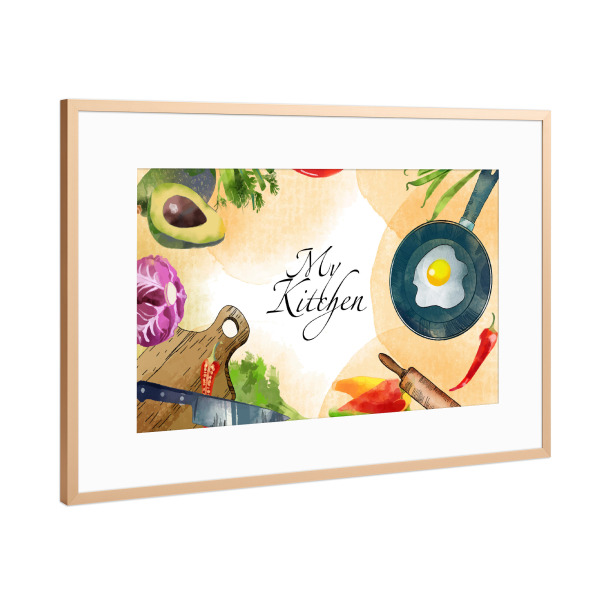 Poster mit Rahmen Kupfer "My Kitchen" artboxONE - Abstrakt