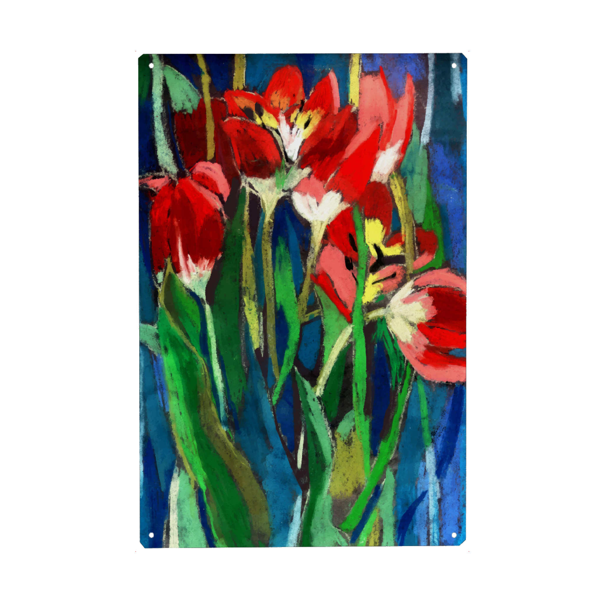 Holzbild "Pastel rot" artboxONE - Floral