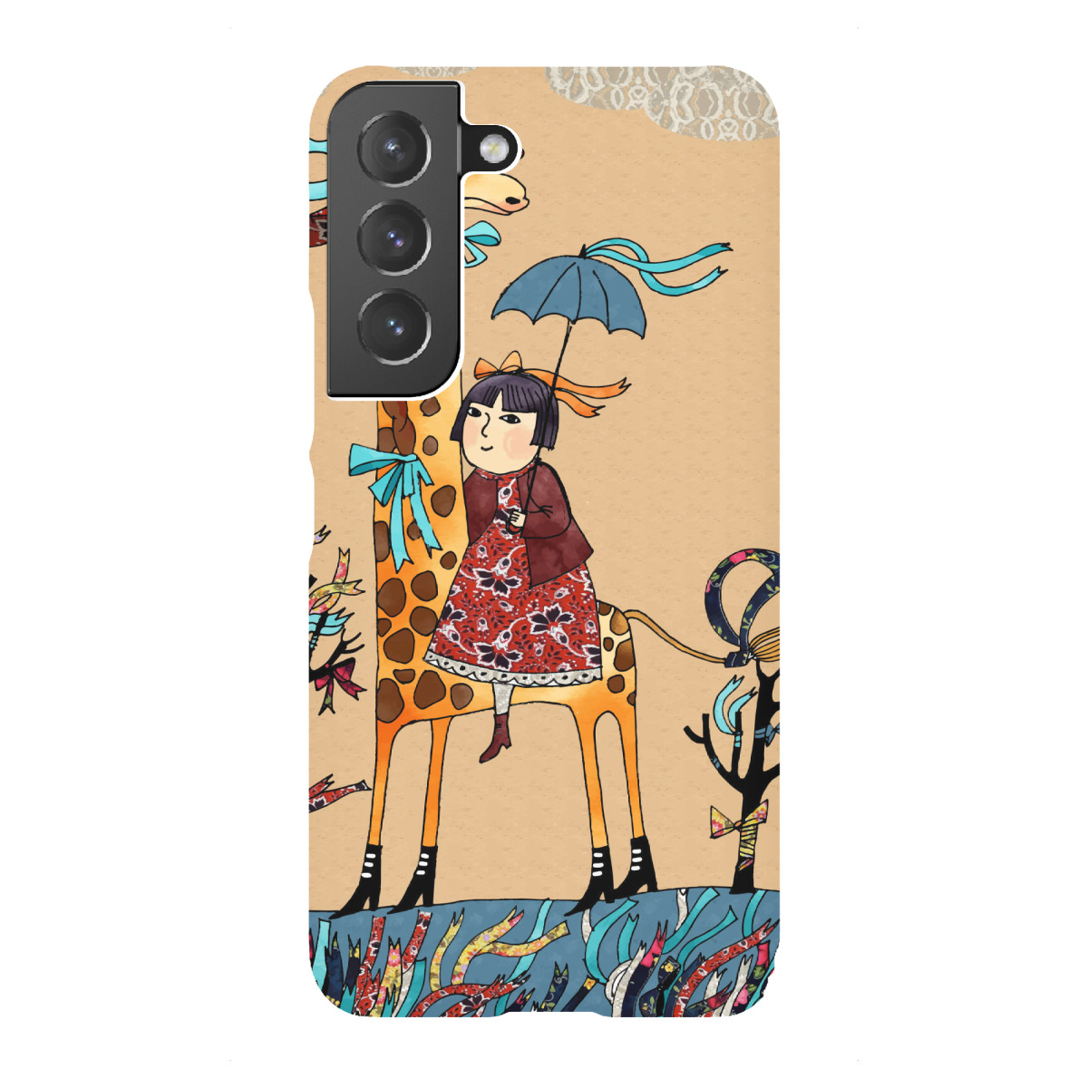 Samsung Galaxy "Giraffe Mädchen" Premium-Case Handyhülle artboxONE