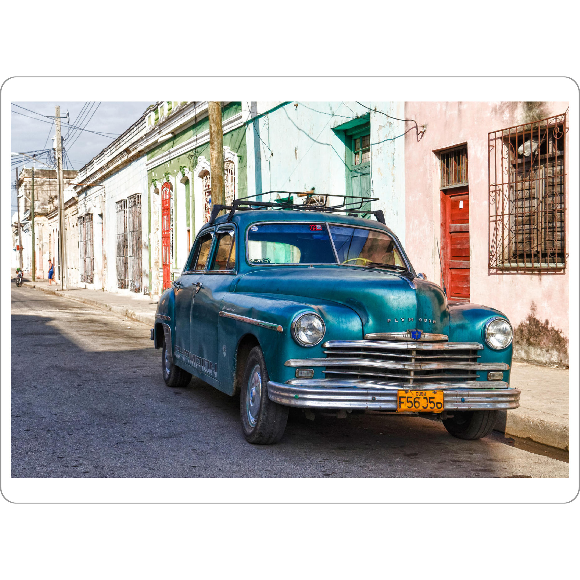 Tischset "Kubanische Straße" artboxONE - Automobile - Oldtimer,Cuba,Kuba,Nostalgie,Morbider charme,Morbide - Bild oldtimer