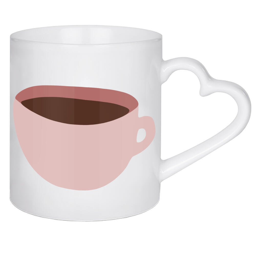 Herztasse "Abstract pink coffee cup" artboxONE - Essen & Trinken