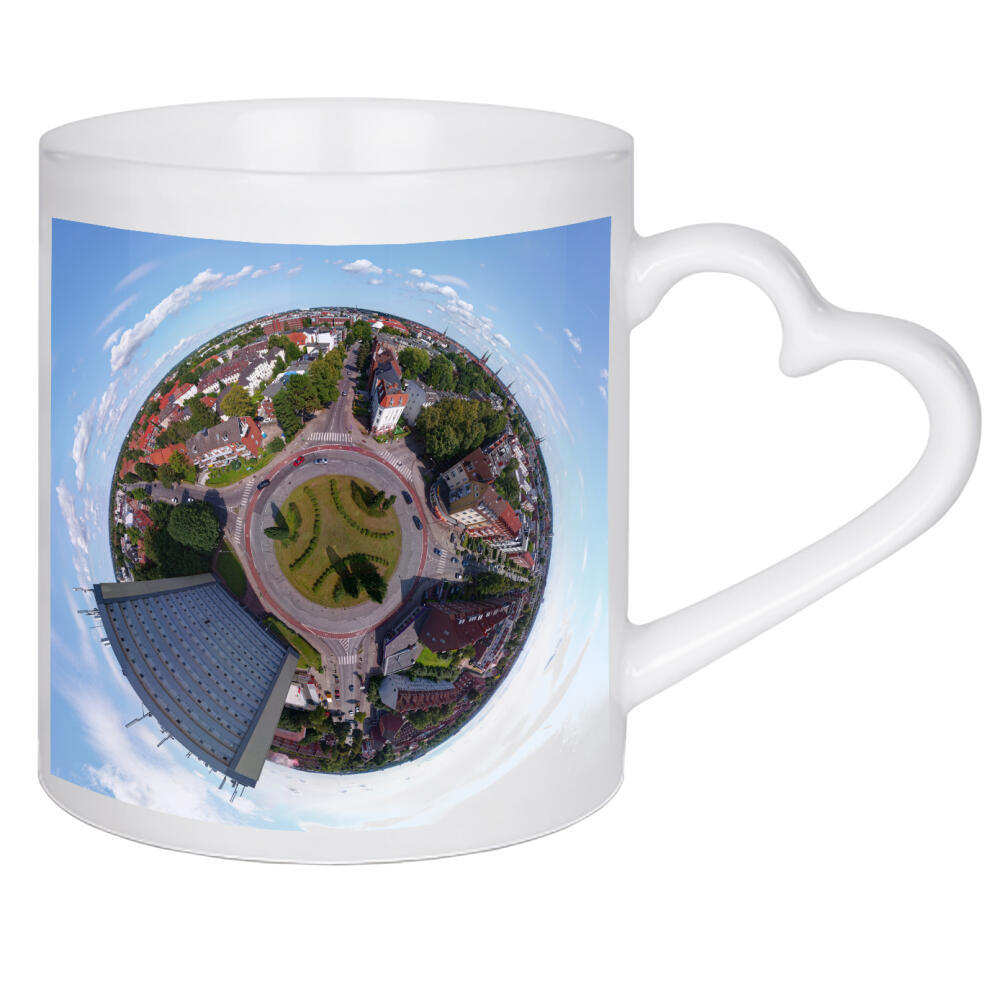 Herztasse "Lübeck - Kreisel Ziegelstr., low" artboxONE - Städte,Reise,Architektur,Reise / Länder,Städte / Weitere