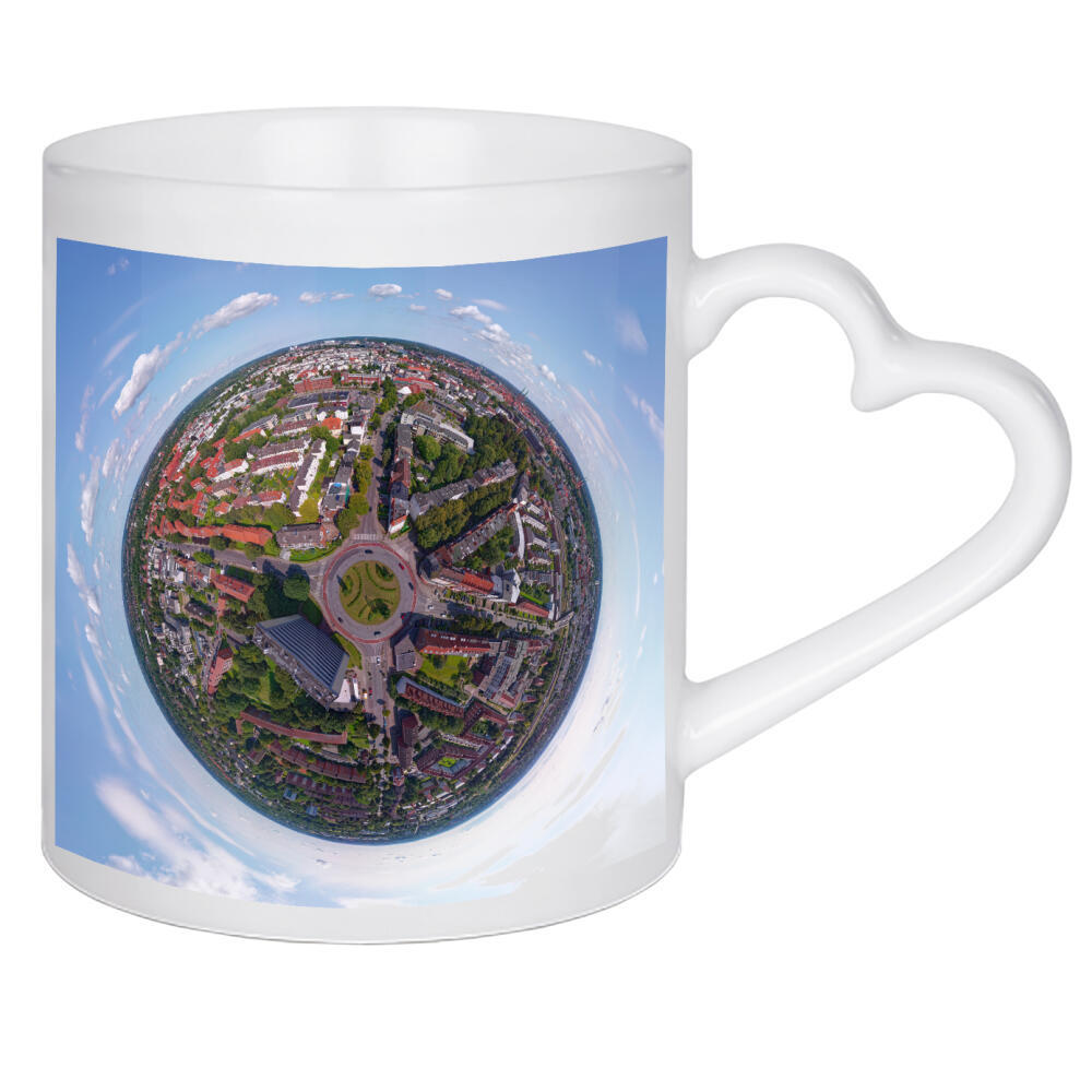 Herztasse "Lübeck - Kreisel Ziegelstr., high" artboxONE - Städte,Reise,Architektur,Reise / Länder,Städte / Weitere
