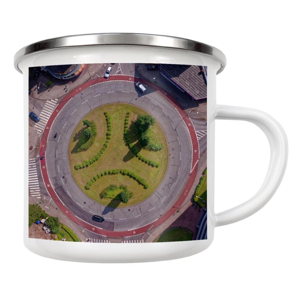 Emaille Tasse "Lübeck - Kreisel Ziegelstraße" artboxONE - Städte,Reise,Architektur,Reise / Länder,Städte / Weitere