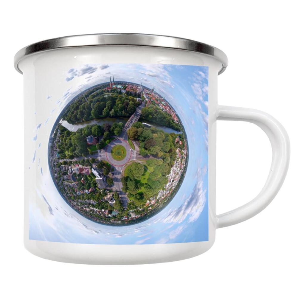 Emaille Tasse "Kreisel am Mühlentor in Lübeck" artboxONE - Städte,Reise,Architektur,Reise / Länder,Städte / Weitere