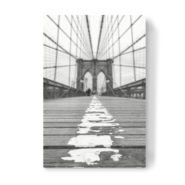 Leinwandbild "Nach Manhattan" artboxONE - Städte / New York - Brooklyn bridge,Holz,Verwitterung,Brücke,Usa,Amerika,Staaten