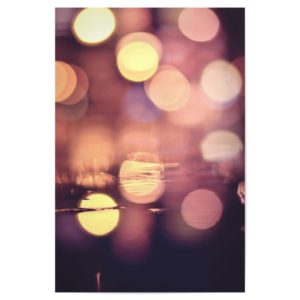 Poster 30x20 cm "Lichter in der Gosse" artboxONE - Abstrakt,Städte / Weitere - Lichter,Kreise,Gosse