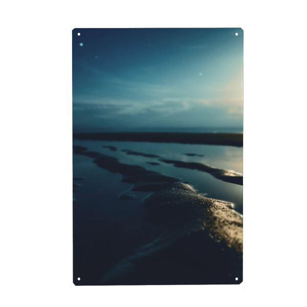 Holzbild "Wattenmeer" artboxONE - Natur,Reise / Strand und Meer - Meer,See,Watt,Wolken,Glanz