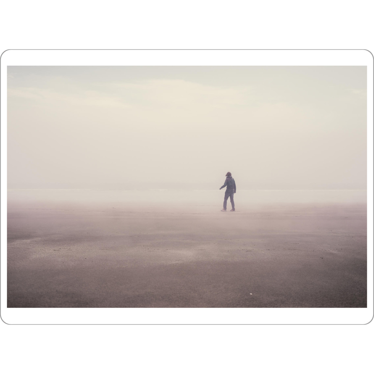 Tischset "Nebelwanderer" artboxONE - Reise / Strand und Meer - Nebel,Mütze,Wanderung,Spaziergang - Bild nebel