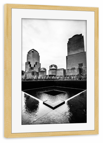 Poster mit Rahmen kiefer "Never Forget" artboxONE - Städte / New York